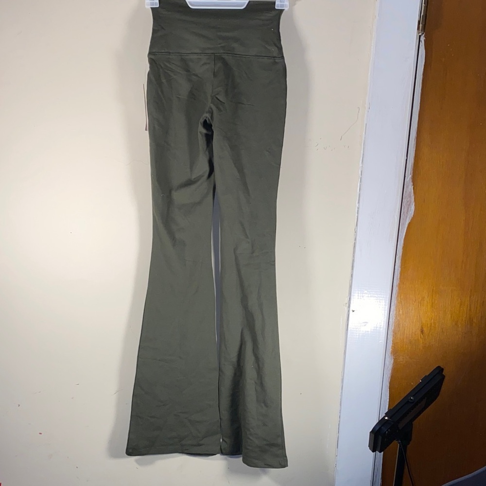 Wild Fable Women's High-Waisted Flare Leggings Olive Green - Picture 2 of 6